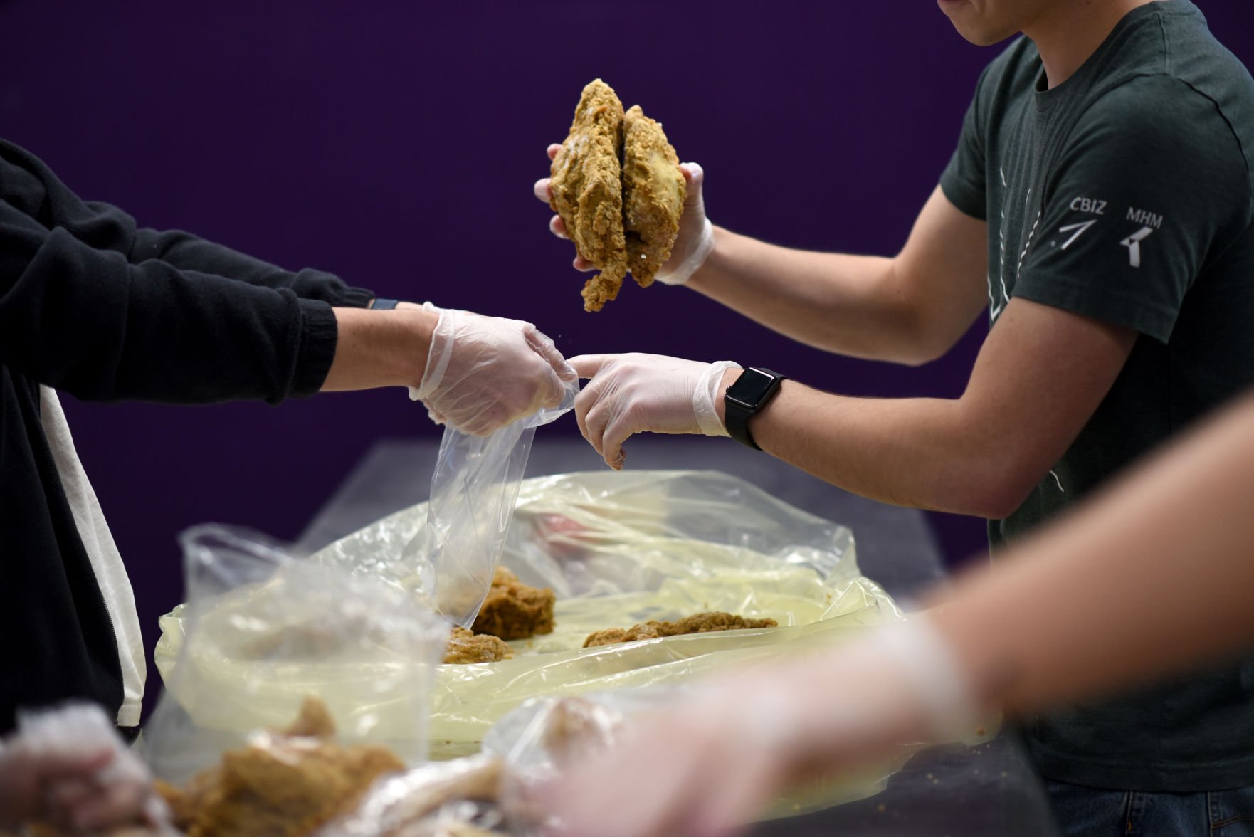 Bagging chicken